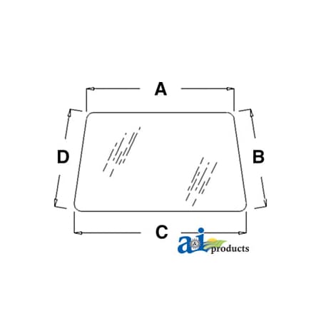 A & I Products Glass, Rear 52.5" x33" x4.5" A-K312000